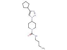 N-butyl-4-(4-cyclopentyl-1H-1,2,3-triazol-1-yl)piperidine-1-carboxamide