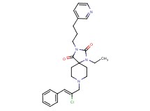 8-[(2Z)-2-chloro-3-phenyl-2-propen-1-yl]-1-ethyl-3-[3-(3-pyridinyl)propyl]-1,3,8-triazaspiro[4.5]decane-2,4-dione