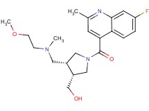 ((3R*,4R*)-1-[(7-fluoro-2-methylquinolin-4-yl)carbonyl]-4-{[(2-methoxyethyl)(methyl)amino]methyl}pyrrolidin-3-yl)methanol