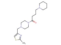 1-[(2-methyl-1,3-thiazol-4-yl)methyl]-4-[4-(1-piperidinyl)butanoyl]piperazine
