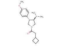 (3R*,4S*)-1-(cyclobutylacetyl)-4-(4-methoxyphenyl)-N,N-dimethyl-3-pyrrolidinamine