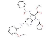 methyl 3-(benzoylamino)-5-[(2-methoxybenzyl)amino]-1-(tetrahydro-2-furanylmethyl)-1H-pyrrolo[2,3-b]pyridine-2-carboxylate