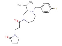 1-{3-[4-(4-fluorobenzyl)-3-isopropyl-1,4-diazepan-1-yl]-3-oxopropyl}-2-pyrrolidinone