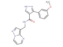 3-(3-methoxyphenyl)-N-(pyrazolo[1,5-a]pyrimidin-3-ylmethyl)-1H-pyrazole-4-carboxamide