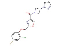 2-[(2-chloro-4-fluorophenoxy)methyl]-4-{[3-(1H-pyrazol-1-yl)azetidin-1-yl]carbonyl}-1,3-oxazole