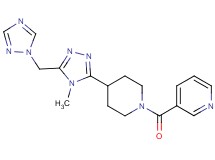 3-({4-[4-methyl-5-(1H-1,2,4-triazol-1-ylmethyl)-4H-1,2,4-triazol-3-yl]piperidin-1-yl}carbonyl)pyridine