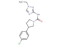 3-(4-chlorophenyl)-N-(1-ethyl-1H-1,2,4-triazol-3-yl)pyrrolidine-1-carboxamide