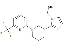 2-[3-(1-ethyl-1H-imidazol-2-yl)-1-piperidinyl]-6-(trifluoromethyl)pyridine