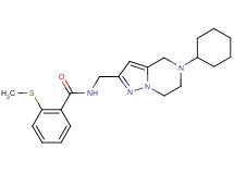 N-[(5-cyclohexyl-4,5,6,7-tetrahydropyrazolo[1,5-a]pyrazin-2-yl)methyl]-2-(methylthio)benzamide