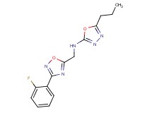 N-{[3-(2-fluorophenyl)-1,2,4-oxadiazol-5-yl]methyl}-5-propyl-1,3,4-oxadiazol-2-amine