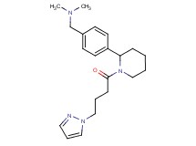N,N-dimethyl-1-(4-{1-[4-(1H-pyrazol-1-yl)butanoyl]-2-piperidinyl}phenyl)methanamine