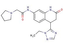 N-[4-(1-ethyl-1H-1,2,4-triazol-5-yl)-2-oxo-1,2,3,4-tetrahydroquinolin-7-yl]-2-pyrrolidin-1-ylacetamide