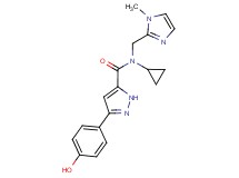 N-cyclopropyl-3-(4-hydroxyphenyl)-N-[(1-methyl-1H-imidazol-2-yl)methyl]-1H-pyrazole-5-carboxamide