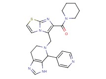 5-{[6-(1-piperidinylcarbonyl)imidazo[2,1-b][1,3]thiazol-5-yl]methyl}-4-(4-pyridinyl)-4,5,6,7-tetrahydro-3H-imidazo[4,5-c]pyridine