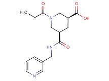 (3S*,5R*)-1-propionyl-5-{[(3-pyridinylmethyl)amino]carbonyl}-3-piperidinecarboxylic acid