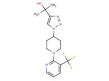 2-(1-{1-[3-(trifluoromethyl)pyridin-2-yl]piperidin-4-yl}-1H-1,2,3-triazol-4-yl)propan-2-ol