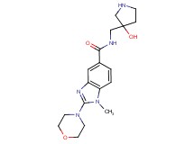 N-[(3-hydroxy-3-pyrrolidinyl)methyl]-1-methyl-2-(4-morpholinyl)-1H-benzimidazole-5-carboxamide