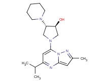 (3S*,4S*)-1-(5-isopropyl-2-methylpyrazolo[1,5-a]pyrimidin-7-yl)-4-(1-piperidinyl)-3-pyrrolidinol
