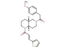 (4aR*,8aS*)-6-[(4-methoxyphenyl)acetyl]-1-[(2E)-3-(2-thienyl)-2-propenoyl]decahydro-1,6-naphthyridine