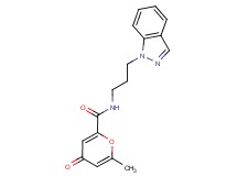 N-[3-(1H-indazol-1-yl)propyl]-6-methyl-4-oxo-4H-pyran-2-carboxamide
