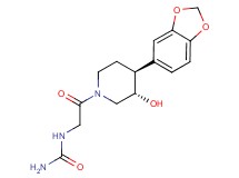 N-{2-[(3S*,4S*)-4-(1,3-benzodioxol-5-yl)-3-hydroxypiperidin-1-yl]-2-oxoethyl}urea