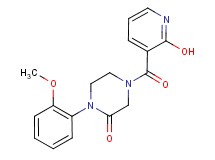 4-[(2-hydroxy-3-pyridinyl)carbonyl]-1-(2-methoxyphenyl)-2-piperazinone