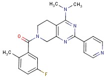 7-(5-fluoro-2-methylbenzoyl)-N,N-dimethyl-2-(4-pyridinyl)-5,6,7,8-tetrahydropyrido[3,4-d]pyrimidin-4-amine