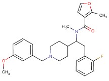 N-{2-(2-fluorophenyl)-1-[1-(3-methoxybenzyl)-4-piperidinyl]ethyl}-N,2-dimethyl-3-furamide