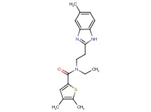 N-ethyl-4,5-dimethyl-N-[2-(5-methyl-1H-benzimidazol-2-yl)ethyl]thiophene-2-carboxamide