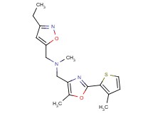 1-(3-ethylisoxazol-5-yl)-N-methyl-N-{[5-methyl-2-(3-methyl-2-thienyl)-1,3-oxazol-4-yl]methyl}methanamine