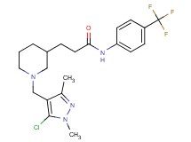 3-{1-[(5-chloro-1,3-dimethyl-1H-pyrazol-4-yl)methyl]-3-piperidinyl}-N-[4-(trifluoromethyl)phenyl]propanamide