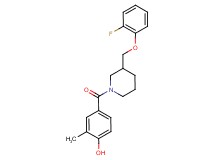 4-({3-[(2-fluorophenoxy)methyl]-1-piperidinyl}carbonyl)-2-methylphenol