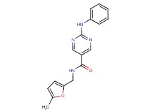 2-anilino-N-[(5-methyl-2-furyl)methyl]-5-pyrimidinecarboxamide