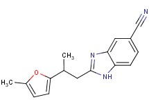 2-[2-(5-methyl-2-furyl)propyl]-1H-benzimidazole-5-carbonitrile