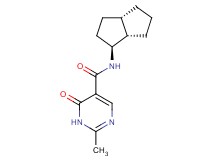2-methyl-N-[(1S*,3aS*,6aS*)-octahydropentalen-1-yl]-6-oxo-1,6-dihydropyrimidine-5-carboxamide