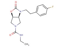 (3aS*,6aR*)-N-ethyl-3-[2-(4-fluorophenyl)ethyl]-2-oxohexahydro-5H-pyrrolo[3,4-d][1,3]oxazole-5-carboxamide