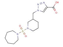 1-{[1-(azepan-1-ylsulfonyl)piperidin-3-yl]methyl}-1H-1,2,3-triazole-4-carboxylic acid