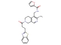 N-({7-[3-(1,3-benzothiazol-2-yl)propanoyl]-3-methyl-5,6,7,8-tetrahydro-2,7-naphthyridin-4-yl}methyl)-2-furamide