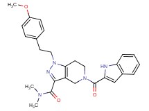 5-(1H-indol-2-ylcarbonyl)-1-[2-(4-methoxyphenyl)ethyl]-N,N-dimethyl-4,5,6,7-tetrahydro-1H-pyrazolo[4,3-c]pyridine-3-carboxamide
