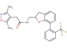 2-(3,5-dimethyl-4-isoxazolyl)-N-({7-[2-(trifluoromethyl)phenyl]-2,3-dihydro-1-benzofuran-2-yl}methyl)acetamide