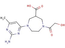 1-(2-amino-6-methylpyrimidin-4-yl)-4-glycoloyl-1,4-diazepane-6-carboxylic acid
