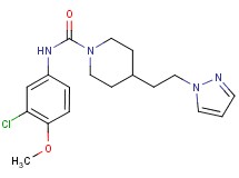 N-(3-chloro-4-methoxyphenyl)-4-[2-(1H-pyrazol-1-yl)ethyl]piperidine-1-carboxamide