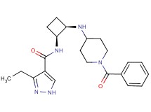 N-{(1S*,2R*)-2-[(1-benzoyl-4-piperidinyl)amino]cyclobutyl}-3-ethyl-1H-pyrazole-4-carboxamide