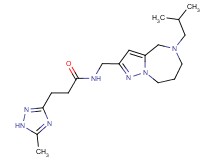 N-[(5-isobutyl-5,6,7,8-tetrahydro-4H-pyrazolo[1,5-a][1,4]diazepin-2-yl)methyl]-3-(5-methyl-1H-1,2,4-triazol-3-yl)propanamide