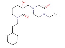 4-{[1-(2-cyclohexylethyl)-3-hydroxy-2-oxopiperidin-3-yl]methyl}-1-ethylpiperazin-2-one