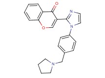 3-{1-[4-(pyrrolidin-1-ylmethyl)phenyl]-1H-imidazol-2-yl}-4H-chromen-4-one