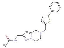 N-({5-[(5-phenyl-2-thienyl)methyl]-4,5,6,7-tetrahydropyrazolo[1,5-a]pyrazin-2-yl}methyl)acetamide