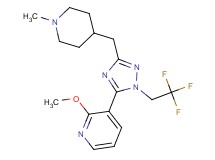2-methoxy-3-[3-[(1-methylpiperidin-4-yl)methyl]-1-(2,2,2-trifluoroethyl)-1H-1,2,4-triazol-5-yl]pyridine
