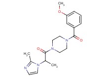 1-(3-methoxybenzoyl)-4-[2-(2-methyl-1H-imidazol-1-yl)propanoyl]piperazine