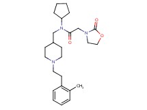 N-cyclopentyl-N-({1-[2-(2-methylphenyl)ethyl]-4-piperidinyl}methyl)-2-(2-oxo-1,3-oxazolidin-3-yl)acetamide